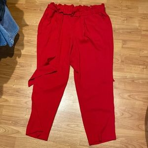 Red dress pants